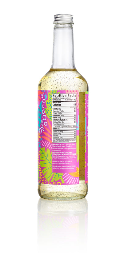 Mexican Vanilla Bean Flavored Syrup - 25 oz (Wholesale Case of 3)